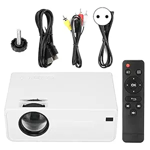 4in Mini Projector, Portable Full HD WiFi LED Projector, 1280 x 720P Household Projector for Tablets Mobile Phones Video Projector Outdoor Movie Projector for Courtyard/Travel/Camping(EU)