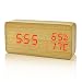Produktbild FIBISONIC LED Wecker digital Snooze leiser Weckton Bambus Rot