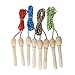 Produktbild JERKKY Holzgriff Springseil Kinder Outdoor Sports Fitness Nylon Seile Überspringen 1 Stück Farbe Zufällig