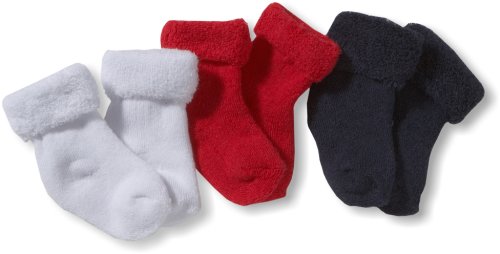 Playshoes Unisex Newborn Baby Socks 3 Pairs Set, Multicoloured (Original), 0-3 Months