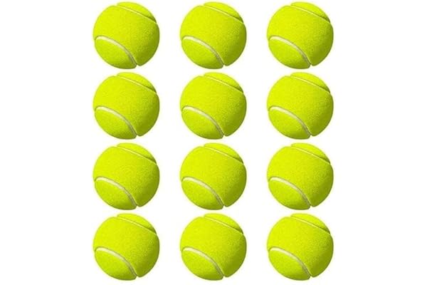 Cricket Tennis Ball Pack of 12 (Green, Yellow)