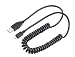 Produktbild KnnX 28079 - USB 2.0 Spiralfeder-Spiralkabel - Typ A-Stecker auf Micro-B-Stecker - bis zu 2 m - kombinierte Lade- und Datenübertragungsleitung für Smartphones