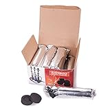 DXP 80 stk Shishakohle Brennbare Kohle Schnellzündend und 3 Sorten Shiazo Dampfsteine Ice-Shock Blaubeere Kirsche Stein Granulat Nikotinfreier Tabakersatz für Wasserpfeife Shisha - 