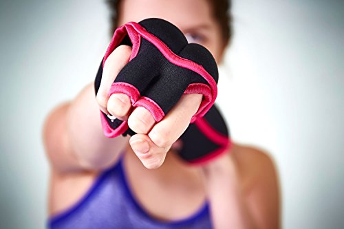 Andrew James Neopren beschwert Workout Handschuhe – 0,5 kg, Paar, wiegt 1 kg – erhältlich in grün und/Pink/2 Jahre Garantie - 5