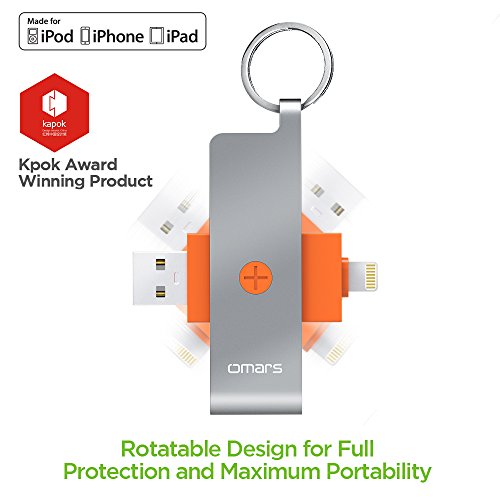 [Apple MFI Certified] OMARS® TF Micro SD Kartenleser Lightning USB Stick iPhone iPad Kartenlesegerät (Keine SD-Karte enthalten) - 2