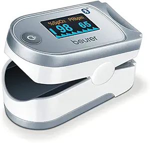 Beurer PO60 Pulse Oximeter with Bluetooth and Health Manager App, 5 Years Warranty