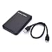 Produktbild Luerme USB 3,0 Externe Festplatte Disk Gehäuse Fall für 9,5 mm 7 mm 2,5 Zoll SATA HDD und SSD, Geschwindigkeit bis zu 6 Gbit/s, Tool Free Support UASP und 3 TB Laufwerke (Schwarz)
