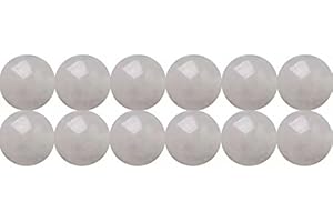 SKYBEADS Natural White Jade Semi Precious Stone Small Size 4mm Beads for DIY jewellery Making Sold by One Strand 15 Inch Apx 92 Pcs