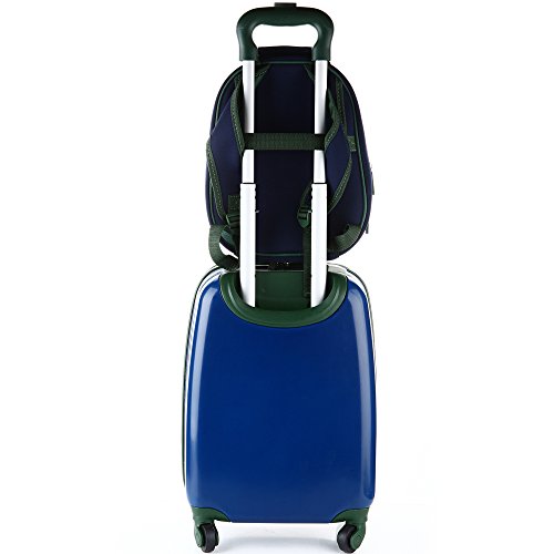 Kids Luggage - iPlay, iLearn Girl's Luggage Set 18 Inch Luggage 14 Inch Backpack-Dinosaur