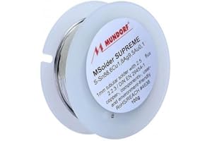 ELECTRÓNICA BAILE Mundorf Supreme Stagno Alta Qualità 1 Metro 3.28 Feet con Flux Oro e Argento per Migliorare la Conducibilità nei Progetti Elettronici Made in Germany