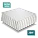 Produktbild [10er Pack zum Sparpreis] OUBO LED Panel 62x62 Deckenleuchte Neutralweiß 4000K, 36W, Bürolampe für Odenwalddecke, Rasterleuchten, Einlegeleuchte, Weißrahmen