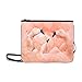 Produktbild JEOLVP Kampf-amerikanisches Flamingos Phoenicopterus Rubernice-Rosa Stockfoto Muster-Gewohnheit hochwertiges dünnes Nylon-Clutch Bag Cross-Body Bag Shoulder Bag
