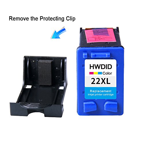 HWDID wiederaufbereitete 21 XL 22 XL Tintenpatronen Ersatz für HP 21 XL und 22 XL C9351AE C9352AE für PSC 1400 1402 1410 DeskJet F310 F325 F370 (2 Schwarz 1 Farbe ) - 4