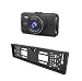 Produktbild Auto DVR DashCam Full HD 1080p mit Rückfahrkamera im Nummernschild G-Sensor WDR 128GB mit ADAS