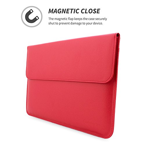 TheSnugg B00FJV1824 13Zoll Ärmelhülle Rot Notebooktasche – Notebooktaschen (33 cm (13 Zoll), Ärmelhülle, Rot, Baumwolle, Polyurethan, Einfarbig, Nubuck fibre) - 5