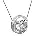 Crunchy Fashion Austrian Silver Heart Crystal Pendant Necklace With Chain For Women RS.325.00