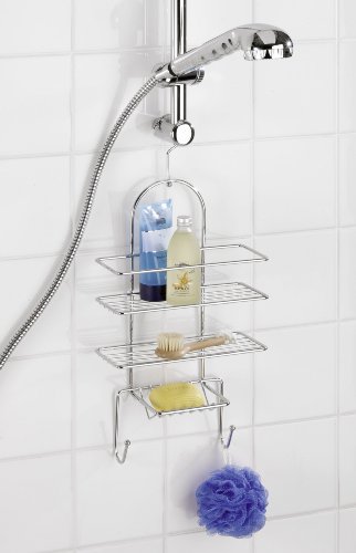 Wenko 15177100 Exklusiv Duschdiener – 2 Ablagen, Stahl, 25 x 52 x 11 cm, Chrom - 2