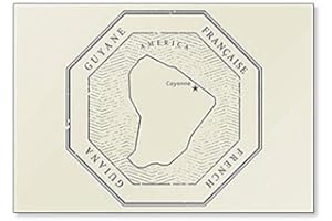 FOTO MAGNETS Tampon avec le nom et la carte de la Guyane française aimant frigo