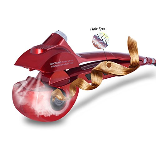 Preisvergleich Produktbild Automatische Haar-Dampf-Lockenwickler-keramische kräuselnde Eisen-Stab-Salon-Berufsauto-drehende Styling-Dampfer-Spray-Wellungs-Spiral... mit LED-Digital-Anzeige
