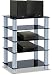 Produktbild CENTURION Supports Trinity, schwarz glänzendes Regal für Flachbildschirm mit 5 Brettern