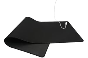 IGTOPS Esterilla de tierra, 100 x 30 cm, juego de alfombrilla de tierra con cable de tierra de la UE, alfombrilla universal antiestática para debajo del escritorio, mesa, sofá (100 x 30 cm)
