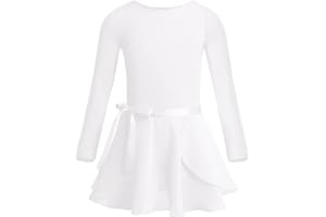 IEFIEL Vestido de Danza Clásica para Niña Leotardo Gimnasia Maillot con Falda Tul Vestido de Patinaje Artístico Disfraz de Bailarina Ballet 2-16 Años
