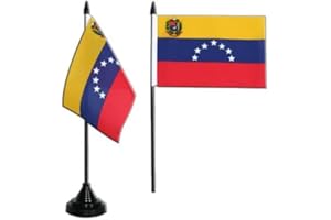 FLAGGENFRITZE Tavolo bandiera/tavolo bandiera Venezuela 7 stelle con Stemma 1930 – 2006 + GRATIS Sticker, bandiera fritze®
