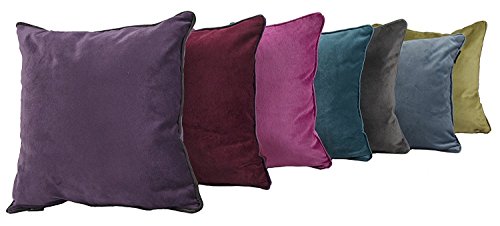 McAlister Textiles Luxury simple Matt Samt Kissen mit Polyester Füllmaterial,, 40cm x 40cm, Benzin Blau - 5