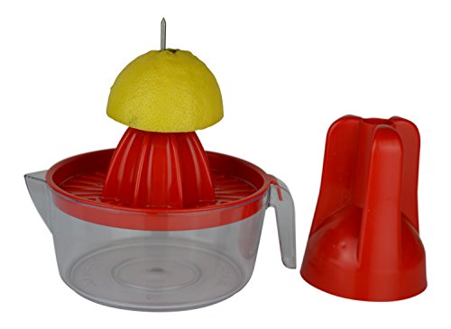 IKOLIFE Zitruspresse mit Dorn. Endlich ohne Kraftaufwand! Einzigartig einfach! Entsaften von Orangen, Zitronen oder Limetten. (Orangenpresse, Zitronenpresse, Limettenpresse) BPA frei, Made in EU