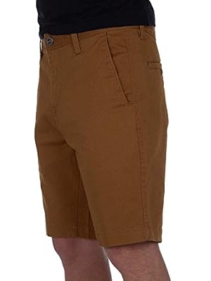 Volcom Frickin Slim Short Homme, Burnt Khaki, FR 36 (Taille Fabricant : 26)