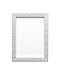 Produktbild Flacher heller/Spiegeleffekt/ Mosaik Bilderrahmen/Foto-/Posterrahmen - Mit Rückseite aus MDF - Bereit zum Aufhängen - Mit bruchsicheren Plexiglas aus Styrol für hohe Klarheit - Silber Glitzer - 6" x 4"