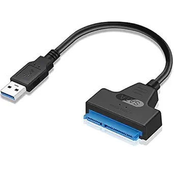 KAVTRON USB 3.0 SATA III Hard Drive Adapter Cable, SATA to USB Adapter Cable for 2.5 inch SSD & HDD, Support UASP, 9 inch