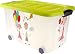 Produktbild Eliware Spielzeugkiste (Multibox) mit Rollen | Kinder-Muster und grünen Deckel