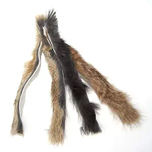 CoolCyberCats Ribbon, Leather and Fur Attachment Cat Toys - Fit Wildcat and Popular Bird and Catcher Type Wands/Poles (Rabbit Fur Chaser)