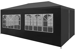 PURADAY Carpa para Celebraciones Gris Antracita 3x6 m Carpas para Exteriores Carpa Jardin Carpa Impermeable Carpa De Fiesta Carpa para Eventos para Varias Fiestas Al Aire Libre Aspecto Elegante