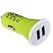 Produktbild RE:CRON® Autoladegerät für 2 USB-Stecker Dual USB Kfz Ladegerät Car Charger für iPhone, iPad, Ipod, Tablets, Smartphone, Navi u.a. USB-Geräte - Grün