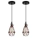 Produktbild Asvert Vintage Pendelleuchte Nordic Hängeleuchte Industrial Decke Metall Kronleuchter Kleine Spinne Vogelkäfig Retro Anhänger Hängelampe Shade E27 Base für Esszimmer Küche Loft Cafes, Rost 2 Set
