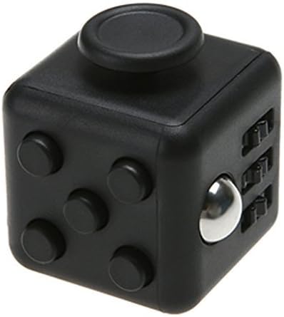 Fidget Cube Relieves Stress And Anxiety, Fidget Toy Fun Cube Anxiety Attention Toy for Children and Adults with ADHD ADD OCD Autism-Black