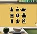 Price comparison product image Coffee Mate Kitchen Restaurant Coffee House Decorative Stickers Carved PVC Environmentally Friendly Removable Stickers 43 * 43Cm