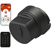 DESi Utopic RXe Akıllı Kilit, iOS/Android Uyumlu, &Ccedil;elik Kapılar İ&ccedil;in, Rozete Montajlı, Delme Bi&ccedil;me ve Değiştirme Olmadan Kola