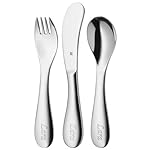 WMF 1285836040 Kinderbesteck "Knuddel Mini" 3-teilig, poliert - Besteckteile mit individueller Gravur auf Vorder