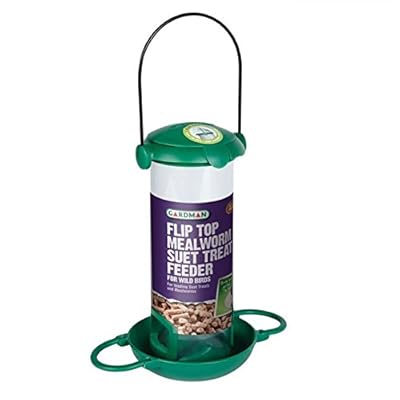 Gardman A04298 Flip Top Mealworm Suet Pellet Treats Feeder For