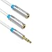 Produktbild Sharplace 3.5mm Aux 1x Klinkenstecker - 2X Klinkenbuchse Audio Splitter Adapter Hi-Fi Klangfarbe Kopfhörerkabel Splitter Audiokabel - verbindet Zwei Kopfhörer Soundsystem gleichzeitig - Weiß