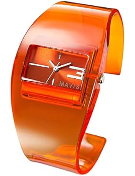 MAVIS Modische Damen Spangen-Uhr Orange 04897019