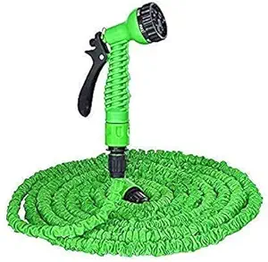 Malarkey Plastic 15m Water Spray Jet Gun Hose Pipe for Garden/Car/Bike/Pet WashGreen