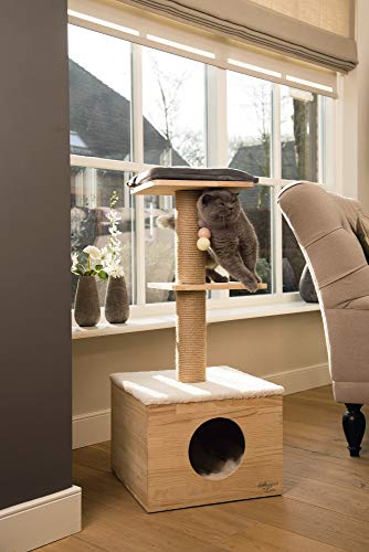 Détails Sur Karlie 408935 Kamina Arbre à Chat Design Multicolore 40 X 40 X 95 Cm