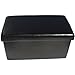 New Large Ottoman Foldaway Storage Blanket Toy Box Bench Faux Leather Black 76x38cms