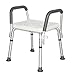 Produktbild MEYLEE YC5200 Verstellbare Badewanne und Dusche Stuhl mit Armlehnen / Anti-Rutsch-Bank Badewanne Hocker Sitz mit Aluminium Beinen