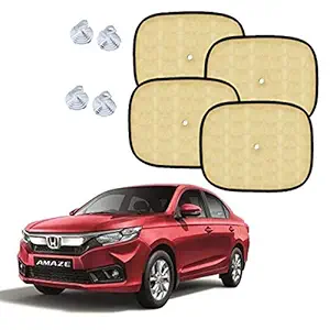 Car Window Shade, Auto Sunshade for Blocking UV Ray and Protecting Sunshade for Honda New Amaze (Set of 4)