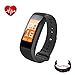 Produktbild Smart Bluetooth Sport Herren Damen Sport Armband Fitness Tracker Herzfrequenz Blut Druck Herzfrequenz Monitor Farbe OLED Uhr für iOS Android, schwarz